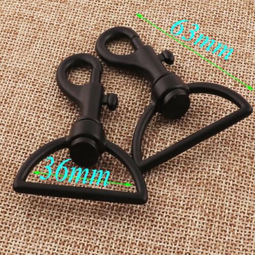 6 PCS 38mm Black Lobster Swivel Clasps Lobster Hook Claws Handbag Carabiner Snap Buckle Gate Bag Purse Strap Purse Hook -1.5"