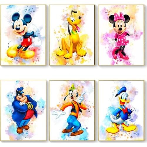 Disney Full Diamond Embroidery Mickey Mouse and Donald Duck Diamond Painting DIY Diamond Mosaic Cross Stitch Kit for Home Decor
