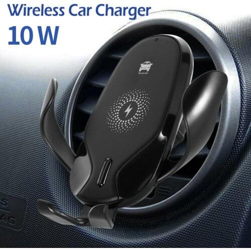 10W Qi Car Phone Holder Wireless Charger Car Mount Intelligent Infrared for Air Vent Mount Car Charger Wireless ForiPhone Xiaomi