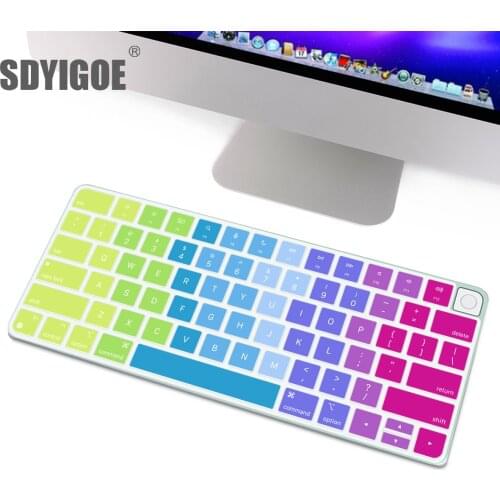 For Apple iMAC Keyboard Cover (2021 release) A2450 A2449 Magic Keyboard Stickers Protector Silicone Bluetooth keyboard case US