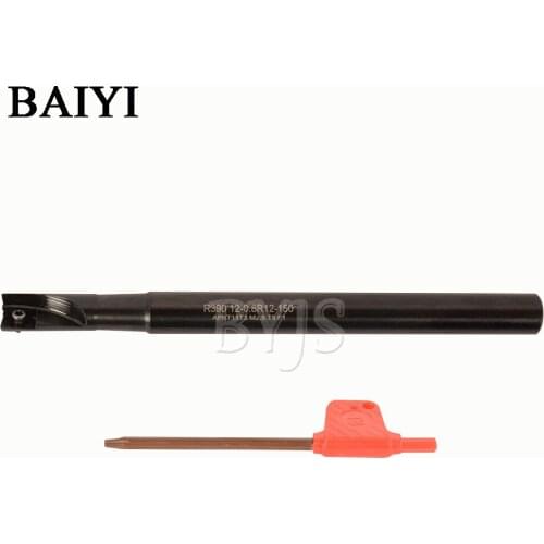 Milling cutter R390 C12-0.8R12-150 Indexable End Milling Holder Shank diameter 12mm length 150mm for insert APKT11T3 holder