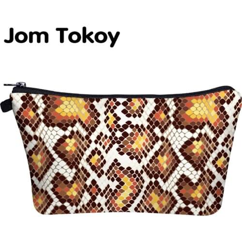 Jom Tokoy Personalised Makeup bag Printing Serpentine Cosmetic Bag Organizer Bag Women Beauty Bag