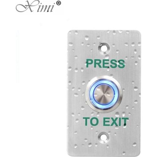 Access Control Exit Button Stainless Steel IP68 Waterproof Exit Switch Door Release Push Exit Door Opener Door Lock System Push