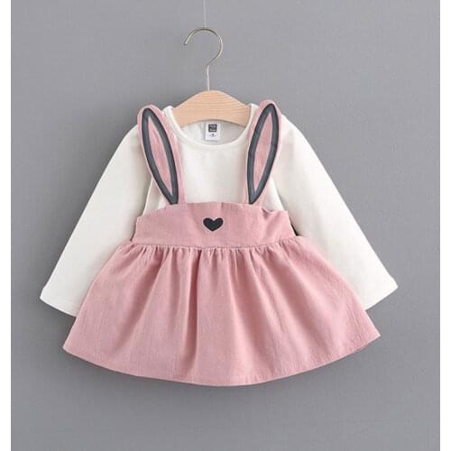 Spring autumn Korean baby girls child clothing cute princess dresses for newborn infant baby girls wear clothes Stitching dress