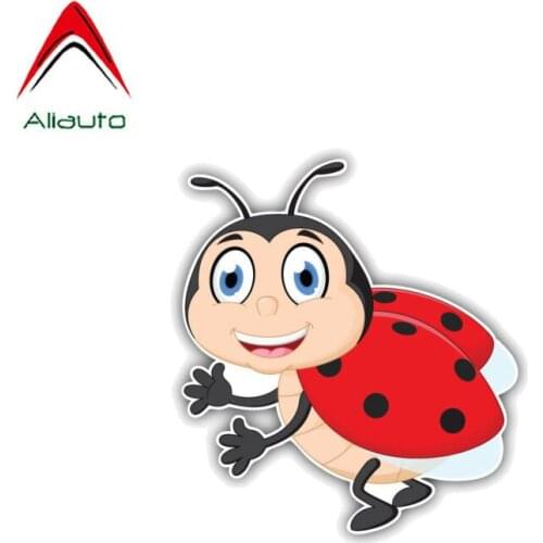 Aliauto Creative Car Sticker Cute Ladybug Funny Personality Cover Scratch Waterproof Accessories PVC Decorate Decal,10cm*9cm
