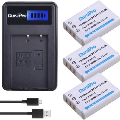 3pc NP-95 NP 95 NP95 Rechargeable Li-ion Battery + LCD Charger For FUJIFILM F30 F31 F30fd F31fd 3D W1 X100T X100S X100 X-S1 3DW1