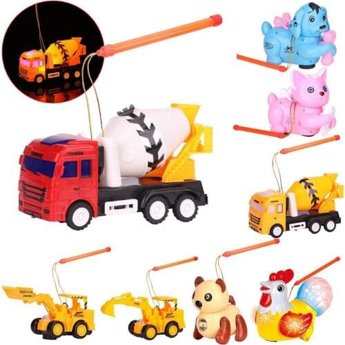 Kid Cartoon Dog Bear Chicken Truck Music Light Hanging Pendant Toy Gift Lantern