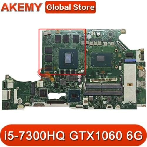 For Acer Predator Helios 300 G3-571 Laptop motherboard NBQ2B11002 NBQ2B11001 i5-7300HQ GPU GTX1060 6G C5PRH LA-E921P Mainboard