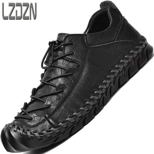 2021 New Mens Shoes Laces Spring Shoes Mens Leather Shoes Summer Leather Casual Zapatillas Hombre Chaussure Homme