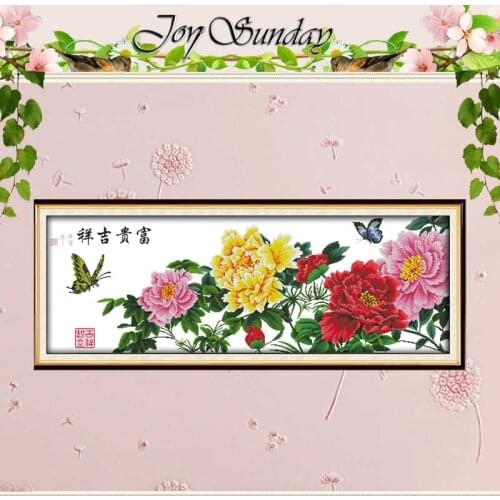 Wealth and good fortune counted Cross Stitch 11CT 14CT Cross Stitch Set Wholesale DIY Cross-stitch Kit Embroidery Needlework