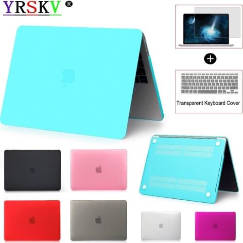 Crystal\Matte Laptop Case For Apple Macbook Air Pro Retina 11"12"13"15 inch Case for Mac book New Pro 13.3"15.4" Touch Bar
