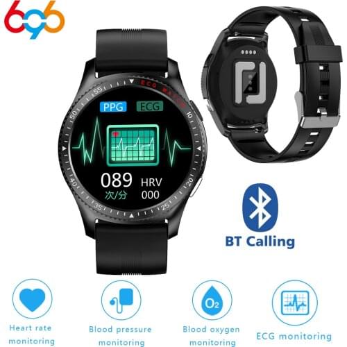ECG PPG Smartwatch 2021 BT Call Phone Watch Ti Chip Band Heart Rate Spo2 Monitor Smart Watch Wireless Electrode Wristband PK N58
