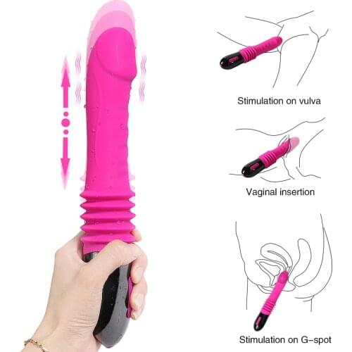 Vibrator sex toys for woman Silicone simulation Nathan telescopic rabbit anal vibrator Lesbian Masturbator penis vibrator