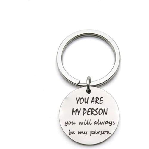 You Are My Person You Will Always Be My Person Stainless Steel Keychain