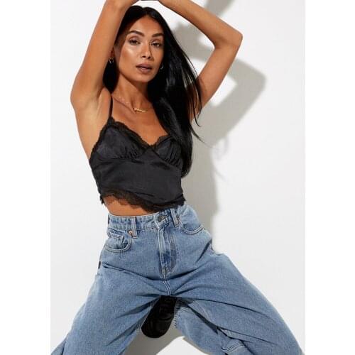 Women Sexy Tank Tops Adjustable Spaghetti Straps Lace Trim V Neck Camisole Bralettes Vests