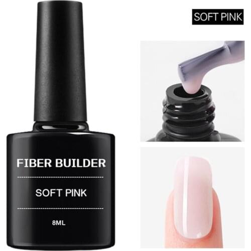 8ML Milky White Builder Gel Nails Extension Thick Quick Building Clear Pink Nail Tips Led UV Gel Soak Off Jelly Nails Extension