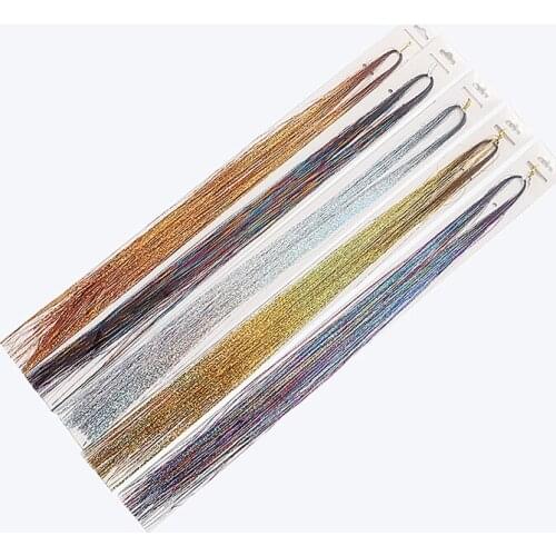 1lot Laser Mermaid Shiny Stripe Lines Gradient Nail Art Decorations Silk Sequins 90cm Nail Art Glitter Golden Silver Silk
