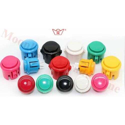 100PCS 30MM 24MM Round Push Button Original Baolian High Quality Copy SANWA OBSF-30 momentary game buttons for diy arcade kit