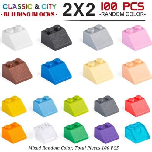 2X2 Inclined Plane DIY Building Block City Compatible Classic Bricks Boy Girl Gift Creative Assembly Toy