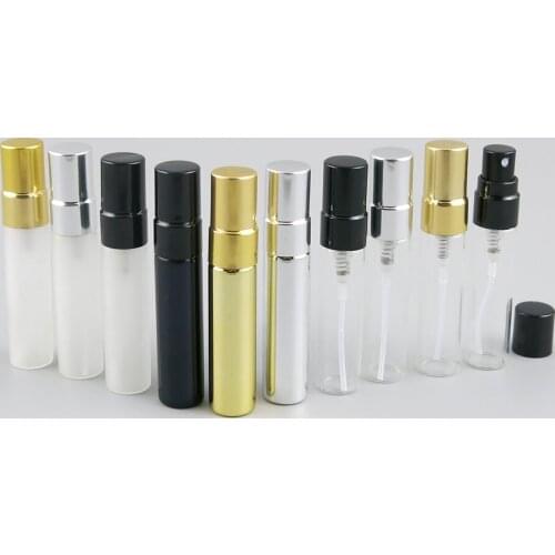 360pcs Wholesale 5ml Mini Refillable Portable Perfume Atomizer Bottle Glass Spray Sample Bottles Cosmetic Packaging Containe