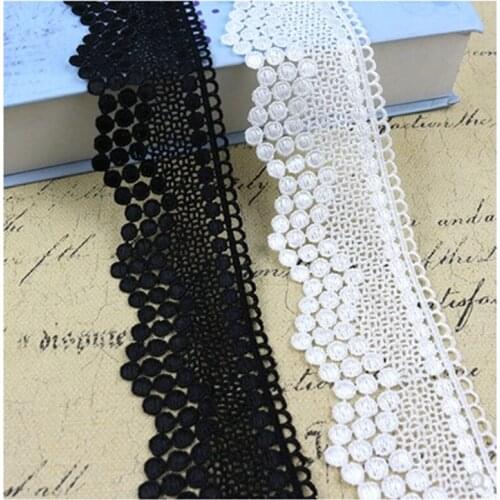 6cm wide water soluble hollow white lace accessories clothes lace trim decorative lace material for women dresses
