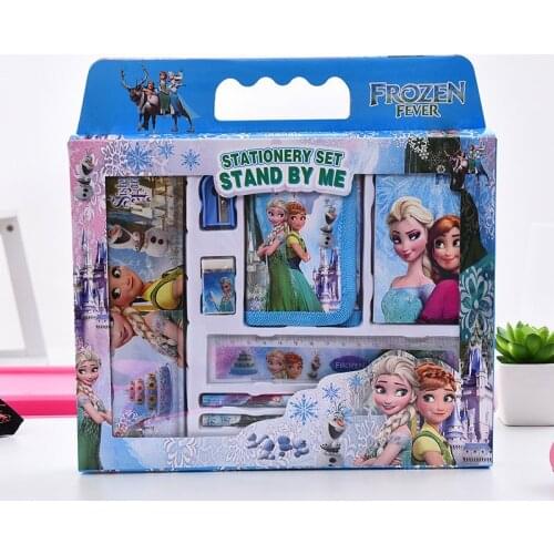 8-piece set Disney Princess stationery set cartoon stationery box notebook coin purse and other writing set school supplies gift