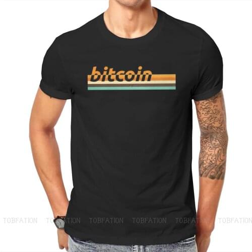 Crypto Cryptocurrency Bitcoin Retro T Shirt Vintage Fashion Summer Large Cotton Mens Clothing Harajuku Crewneck TShirt