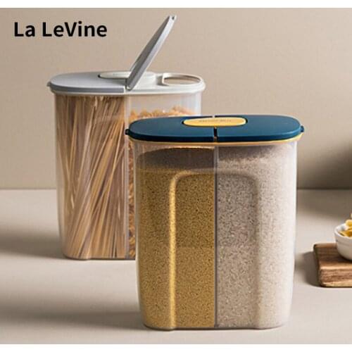 Sealed Food Storage Box Clear Kitchen Storages Containers Large Capacity with Lids Bottles Jars Compartment Storage Tank 2.5L