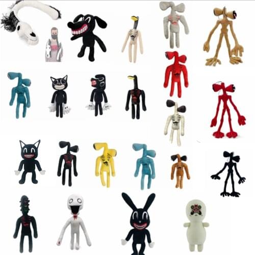 Hot!30~40cm Anime Siren Heads Plush Dolls Cartoon Sirenheads Stuffed Animals Doll Horror Black Cat Peluches Toys for Kids Gift