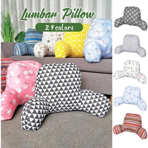 Cotton Linen Style Angle Waist Backrest With Armrest Pillow Imitation Cotton Cushion Sofa Backrest Pillow For Pregnant Women