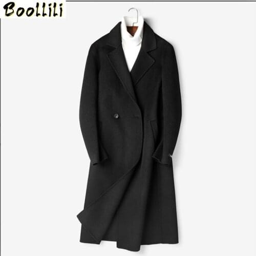 Boollili Wool Coat Autumn Winter Jacket Men Handmade Double-sided Woolen Coats Mens Korean Jackets Abrigo Hombre