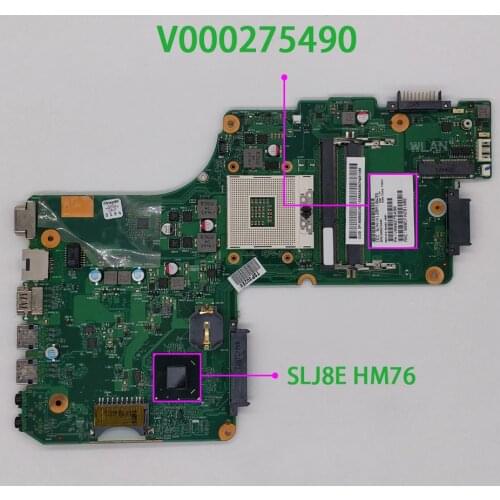Genuine V000275490 DK10F-6050A2541801-MB-A02 Laptop Motherboard Mainboard for Toshiba Satellite L850 L855 Notebook PC