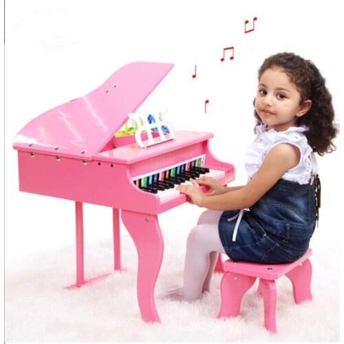 Learning Education Children Real Life Piano 30 Key High-grade Small Piano Wooden Toy Musical Instrument with Piano Spectrum Gift