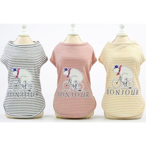 Pet Clothing Costumes Puppy Dog Clothes Bear Pattern T-Shirt Dog Shirts For Small Dog Free Shipping Drop Ship