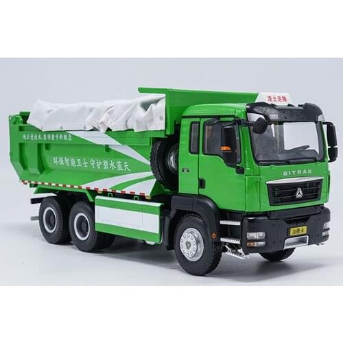Original Factory 1:24 Heavy Duty Truck Sinotruk Sitrak C6g Dump Truck Construction Vehicles Diecast Toy Collection Model
