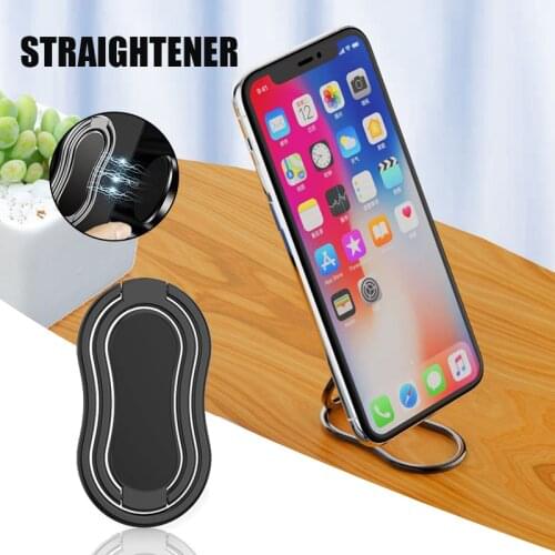 Mobile Phone Stand Back Viscosity Acrylic Glue Desktop Foldable Double Ring Metal Multi Angle Adjustment Tablet Stand DU55