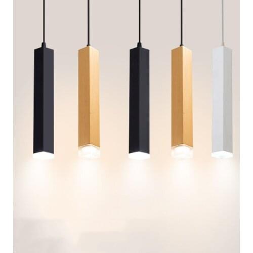 Dimmable LED Pendant Lamp Long Tube lamp Kitchen Island Dining Room Shop Bar Decoration Cylinder Pipe Pendant Light Kitchen Lamp