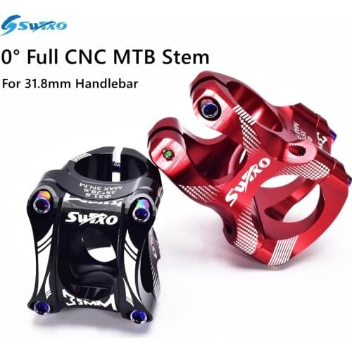 SWTXO MTB Stem Full CNC Aluminum Alloy MTB Power 31.8mm Ultralight 0 Degree Bike Stem for DH AM Enduro Mountain Bike