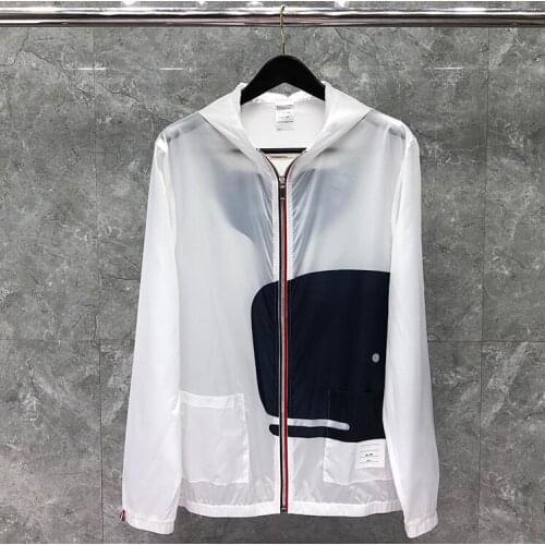 Brand Fashion Jacket Men Quick Dry Uv Sun Protection Sports Coats Whale Pattern Thin Casual Sunscreen Skin Windbreaker