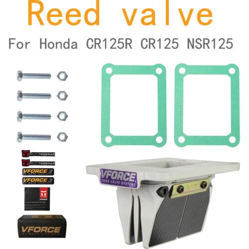 Alconstar carbon fiber inlet reed valve vforce 3 for motorcycle honda cr125r nsr125 1987-02 for v-force cr125r nsr125 1987-2000