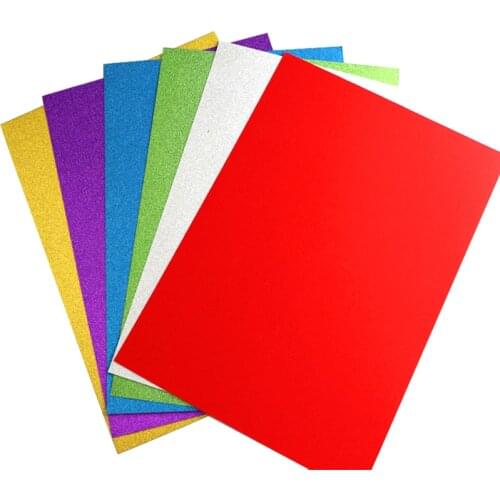 WYSE 6colors *2 Cardstock Background Glitter Paper Card A4 Scrapbooking Paper Pads Paper Origami for DIY Art Craft stamp dies