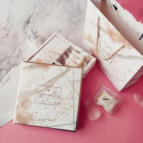 2020 Wedding Birthday Party Favor Bags Gold Stamping Marble Gift Bags Favors Containers Baking Packaging Dessert Holders Cases