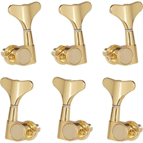3L3R Gold Electric Bass Guitar Tuning Pegs Bass Machine Heads Tuning Keys For 6 String Bass guitar Accessories parts