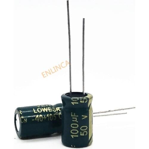 50V 100UF 8*12 high frequency low impedance aluminum electrolytic capacitor 100uf 50v 20