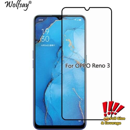 9H Screen Protector For OPPO Reno 3 Tempered Glass OPPO Reno 3 Full Cover Protective Film Glass For OPPO Reno3 6.4" Safety Glass
