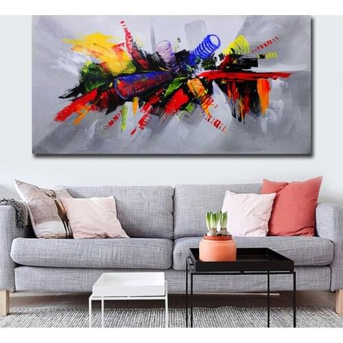 Abstract Oil Paintings on Canvas Wall Art Posters and Prints Modern Wall Cuadros Pictures for Living Room Decor No Frame