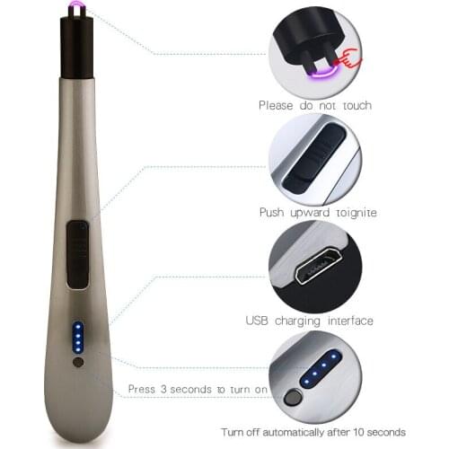BBQ Kitchen USB Electric Lighter Windproof Plasma Pulse Rechargeable Lighter Outdoor Camping Led Display Lighter Gas Stoves