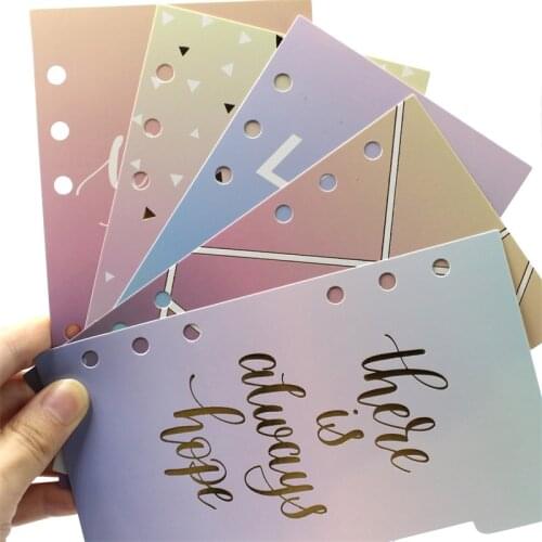KSCRAFT 6 Holes A6 Loose Leaf Notebook Spiral Planner Refill Inner Paper Pages LOVE Planner Divider