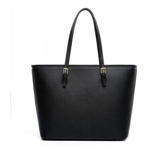 Big Bag 2021 Fashion Women Pu Leather Handbag Brief Shoulder Bag Tote Shopper Bag Designer Black White Large Capacity Luxury