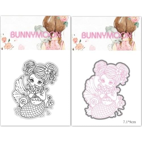 CH New Arrival Mermaid girl Metal Cutting Dies and stamps DIY Scrapbooking Card Stencil Paper Handmade Album Wedding Decoration